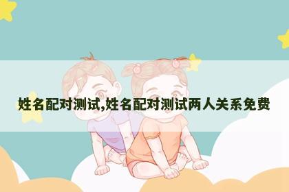 姓名配对测试,姓名配对测试两人关系免费
