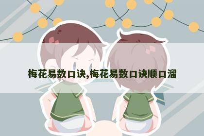 梅花易数口诀,梅花易数口诀顺口溜