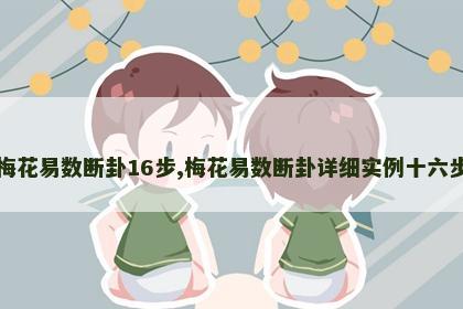 梅花易数断卦16步,梅花易数断卦详细实例十六步