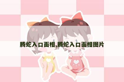 腾蛇入口面相,腾蛇入口面相图片