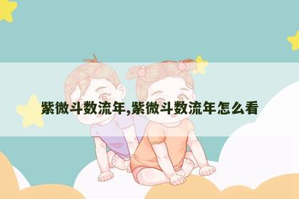 紫微斗数流年,紫微斗数流年怎么看