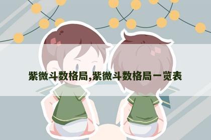 紫微斗数格局,紫微斗数格局一览表