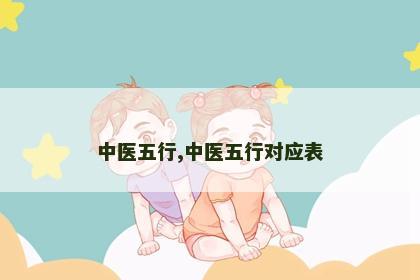 中医五行,中医五行对应表