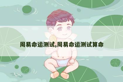 周易命运测试,周易命运测试算命