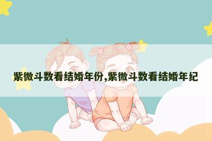 紫微斗数看结婚年份,紫微斗数看结婚年纪
