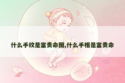 什么手纹是富贵命图,什么手相是富贵命
