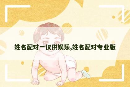 姓名配对一仅供娱乐,姓名配对专业版